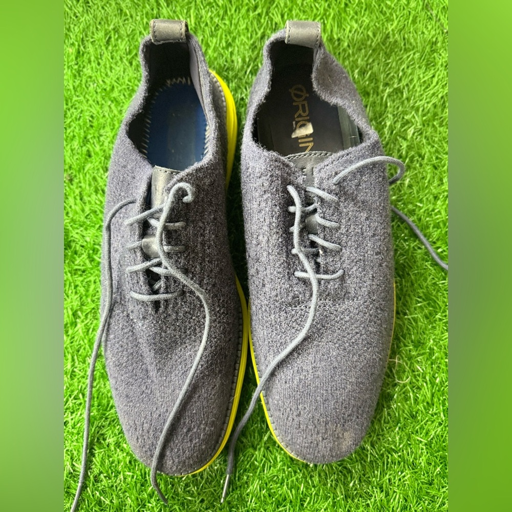 Cole‎ Haan Men's Og Grd Stchlt WNG Ox C30201 Slate Blue-Citrone Size 8.5M